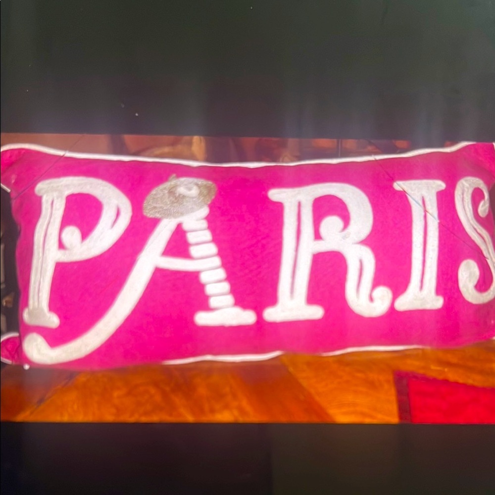 Pink Paris Decorative Pillow